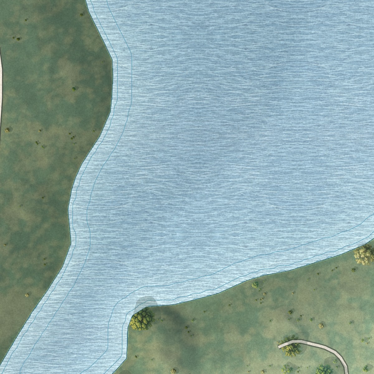 Second close-up of the map of Hubbard, Minnesota print showing more streets and buildings