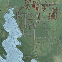 Second close-up of the map of Hugo, Minnesota print showing more streets and buildings