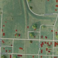 Second close-up of the map of Hume, Missouri print showing more streets and buildings
