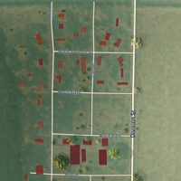 Second close-up of the map of Humnoke, Arkansas print showing more streets and buildings