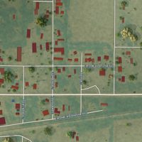 Second close-up of the map of Humphrey, Arkansas print showing more streets and buildings