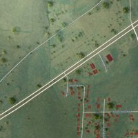 Second close-up of the map of Huntland, Tennessee print showing more streets and buildings