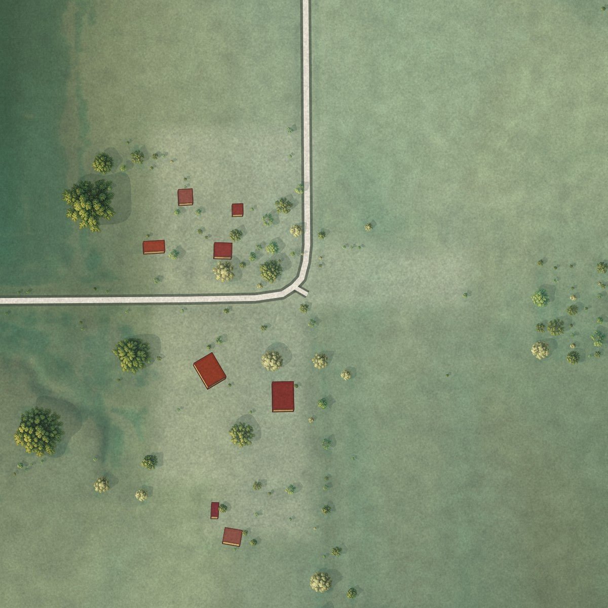 Second close-up of the map of Huntley, Nebraska print showing more streets and buildings