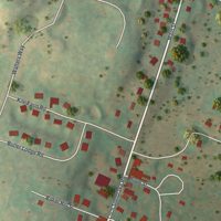 Second close-up of the map of Hurleyville, New York print showing more streets and buildings