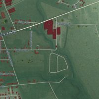 Second close-up of the map of Hurlock, Maryland print showing more streets and buildings