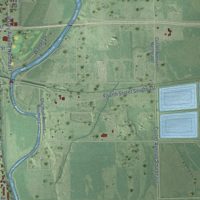 Second close-up of the map of Huron, South Dakota print showing more streets and buildings