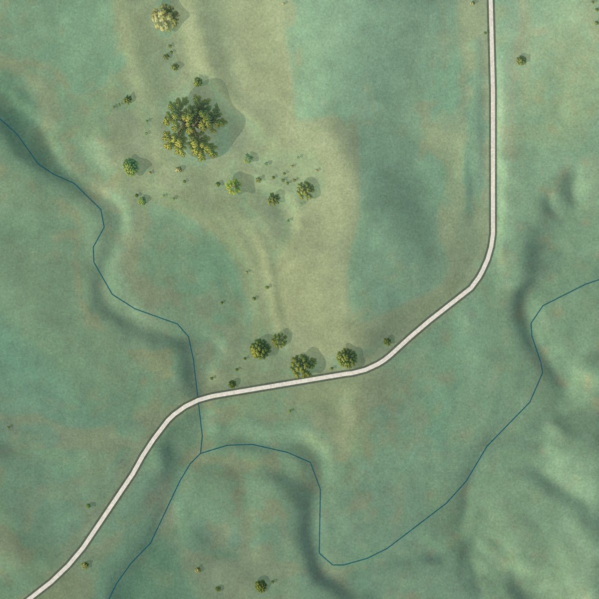 Second close-up of the map of Iatan, Missouri print showing more streets and buildings