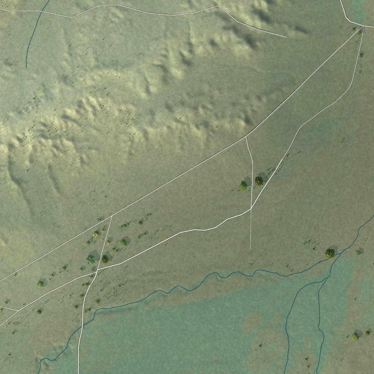 Second close-up of the map of Ibapah, Utah print showing more streets and buildings