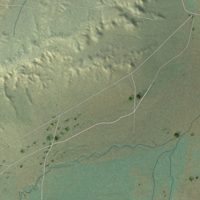 Second close-up of the map of Ibapah, Utah print showing more streets and buildings