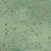 Second close-up of the map of Idaville, Indiana print showing more streets and buildings