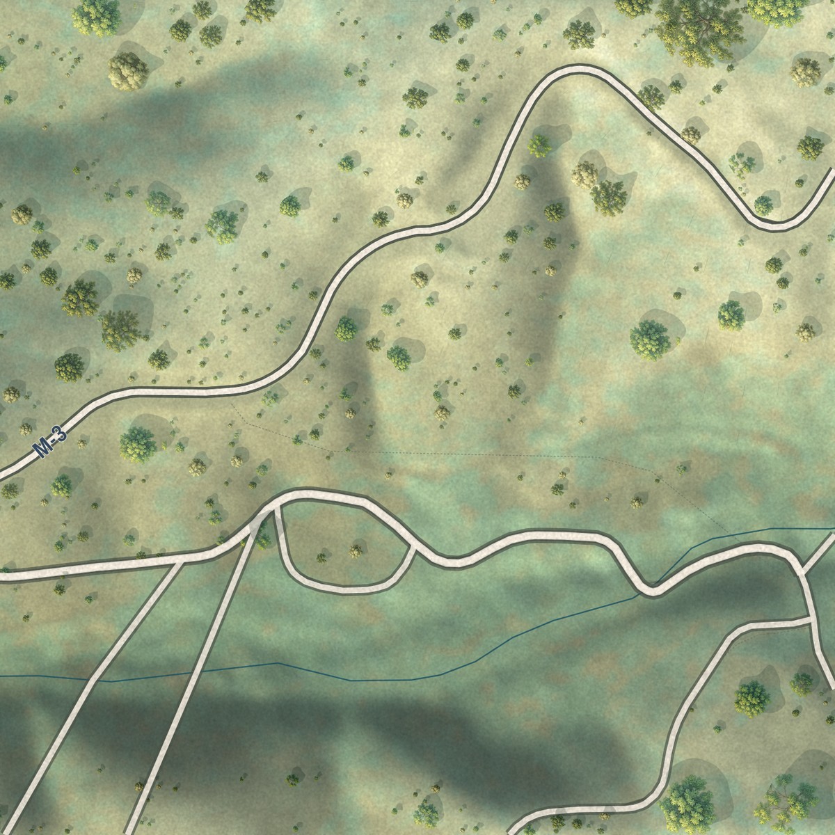 Second close-up of the map of Idlewild, California print showing more streets and buildings