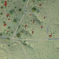 Second close-up of the map of Igo, California print showing more streets and buildings