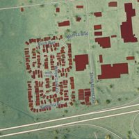 Second close-up of the map of Imlay City, Michigan print showing more streets and buildings