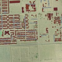Second close-up of the map of Imperial, California print showing more streets and buildings