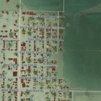 Second close-up of the map of Imperial, Nebraska print showing more streets and buildings