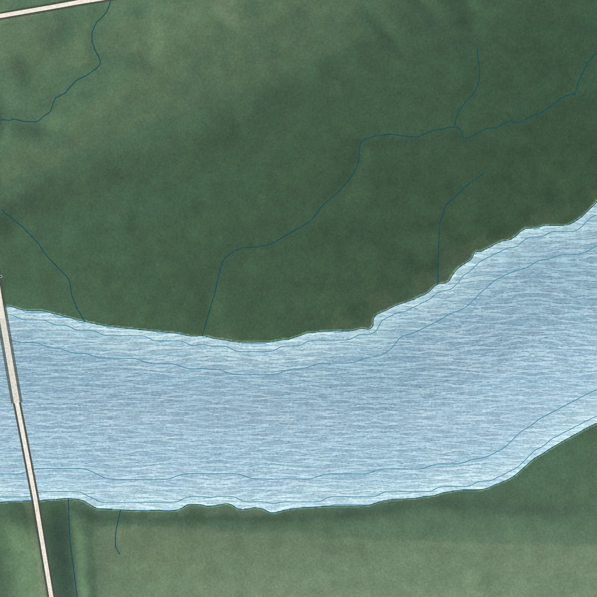 Second close-up of the map of Independence, Indiana print showing more streets and buildings