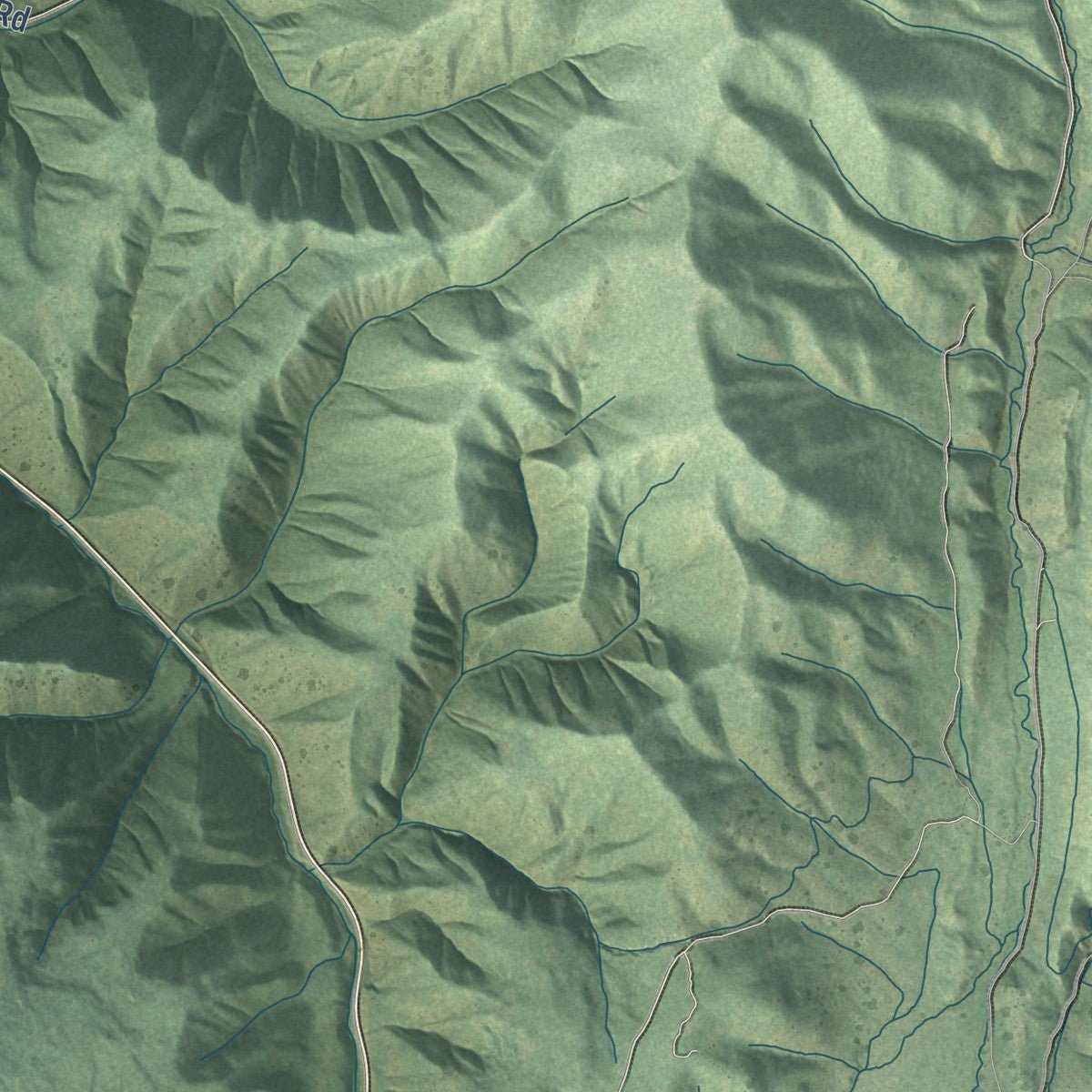 Second close-up of the map of Independence, Utah print showing more streets and buildings