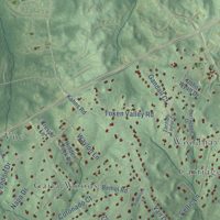 Second close-up of the map of Independent Hill, Virginia print showing more streets and buildings