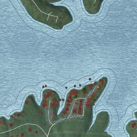 Second close-up of the map of India Hook, South Carolina print showing more streets and buildings