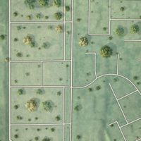 Second close-up of the map of Indian Creek, Illinois print showing more streets and buildings