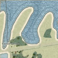 Second close-up of the map of Indian Springs, Nevada print showing more streets and buildings