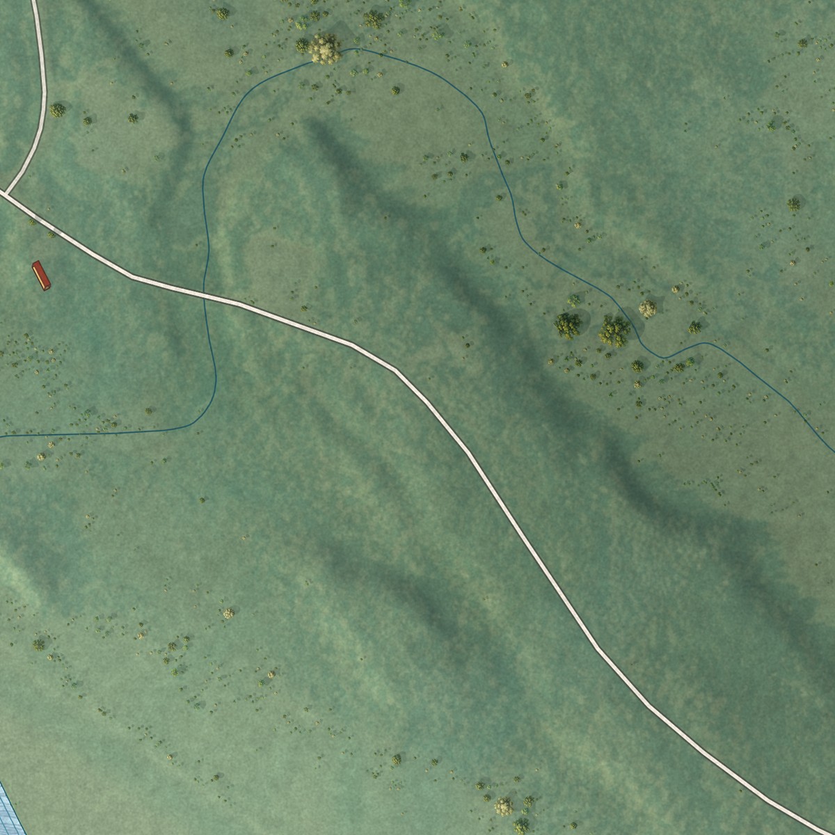 Second close-up of the map of Inger, Minnesota print showing more streets and buildings