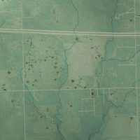 Second close-up of the map of Inola, Oklahoma print showing more streets and buildings