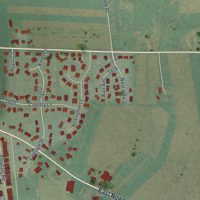 Second close-up of the map of Intercourse, Pennsylvania print showing more streets and buildings