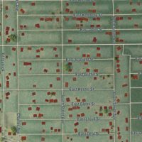Second close-up of the map of Inverness Highlands North, Florida print showing more streets and buildings