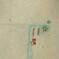 Second close-up of the map of Inverness, Montana print showing more streets and buildings
