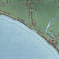 Second close-up of the map of Ira, Michigan print showing more streets and buildings