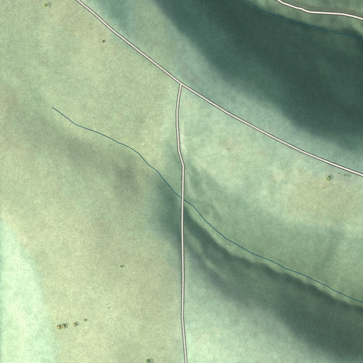 Second close-up of the map of Irondale, Ohio print showing more streets and buildings