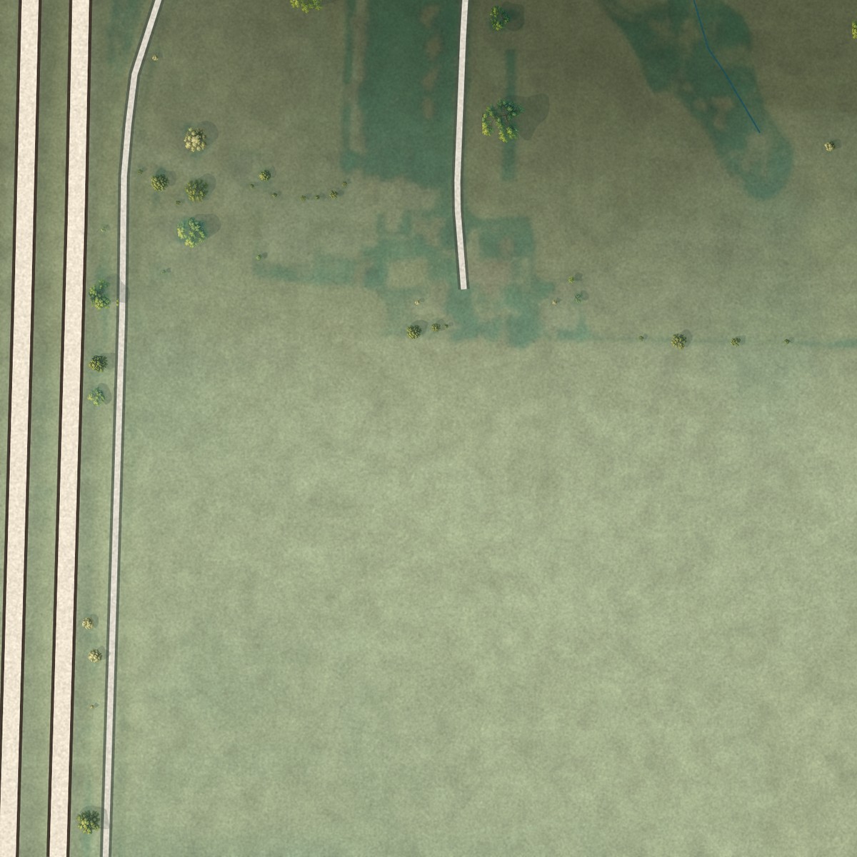 Second close-up of the map of Irwin, Missouri print showing more streets and buildings