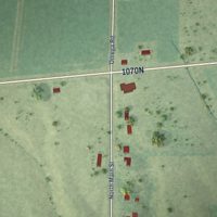 Second close-up of the map of Iuka, Illinois print showing more streets and buildings