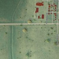 Second close-up of the map of Ivanhoe, Minnesota print showing more streets and buildings