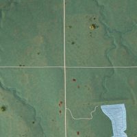 Second close-up of the map of IXL, Oklahoma print showing more streets and buildings