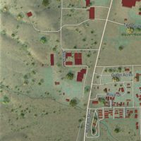 Second close-up of the map of Jackpot, Nevada print showing more streets and buildings