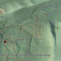 Second close-up of the map of Jackson, Dauphin County, Pennsylvania print showing more streets and buildings