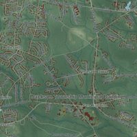 Second close-up of the map of Jackson, New Jersey print showing more streets and buildings