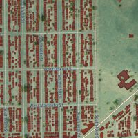Second close-up of the map of Jackson Park, Wisconsin print showing more streets and buildings