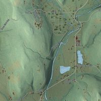 Second close-up of the map of Jackson, Venango County, Pennsylvania print showing more streets and buildings
