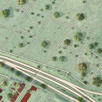 Second close-up of the map of Jackson Ward, Virginia print showing more streets and buildings