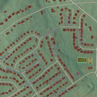 Second close-up of the map of Jacksonwald, Pennsylvania print showing more streets and buildings