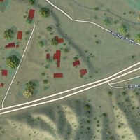 Second close-up of the map of Jacona, New Mexico print showing more streets and buildings
