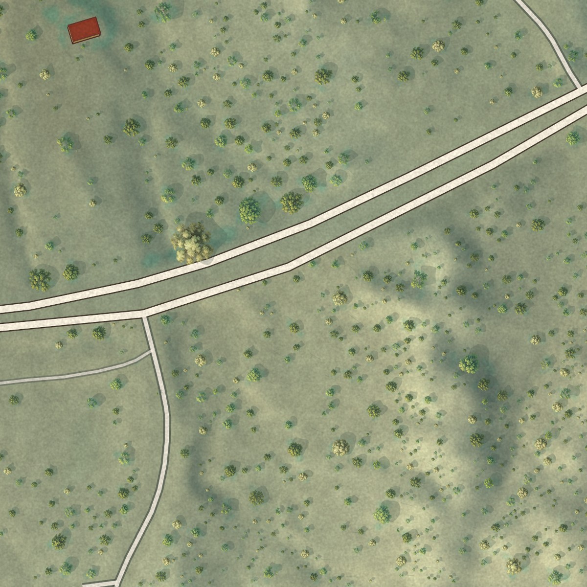 Second close-up of the map of Jaconita, New Mexico print showing more streets and buildings