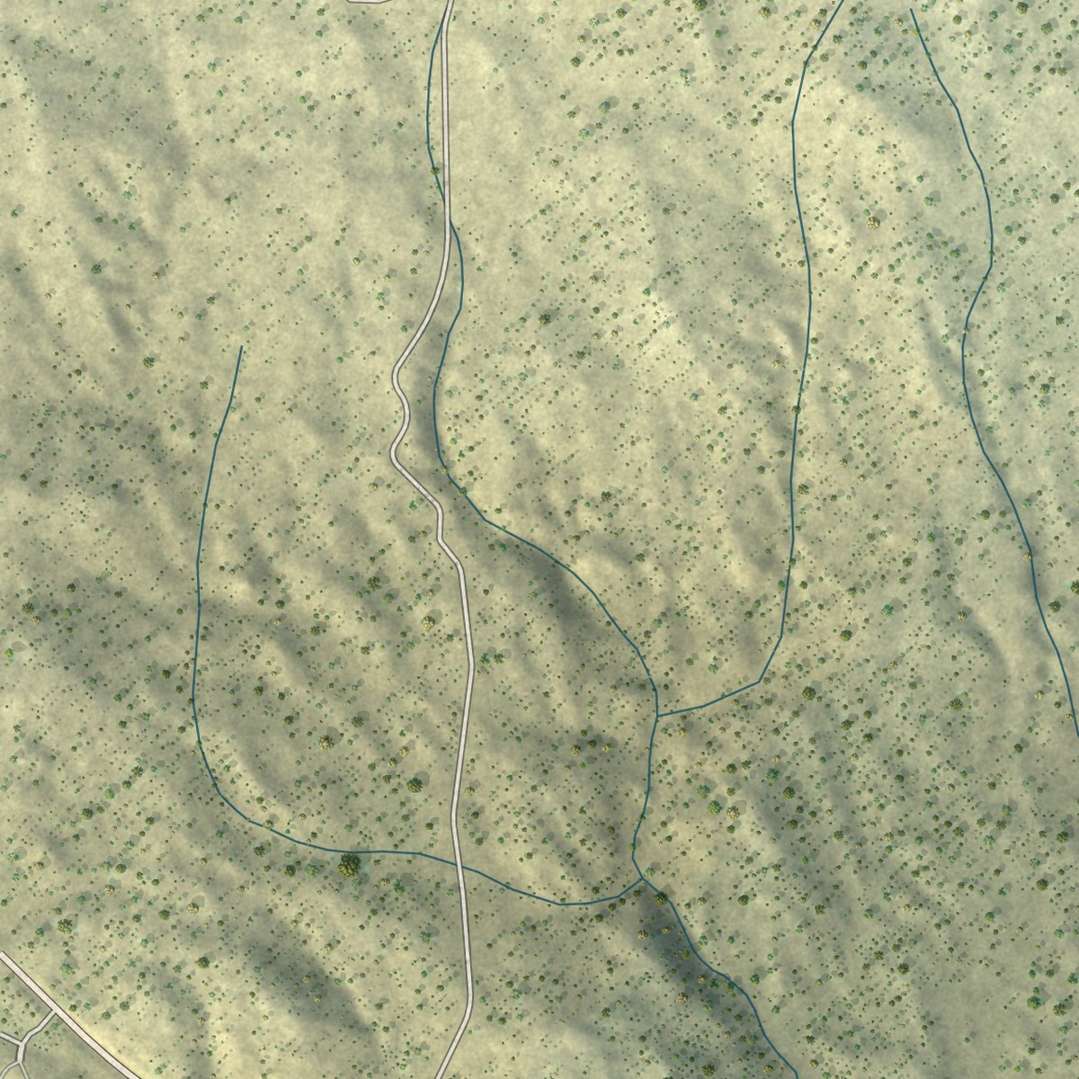 Second close-up of the map of Jacumba, California print showing more streets and buildings