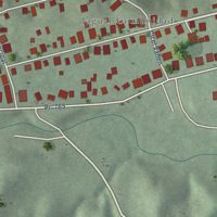 Second close-up of the map of Jagual, Puerto Rico print showing more streets and buildings
