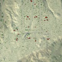Second close-up of the map of Jamestown, New Mexico print showing more streets and buildings