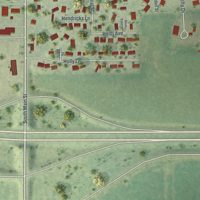 Second close-up of the map of Janesville, Minnesota print showing more streets and buildings