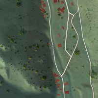 Second close-up of the map of Jarbidge, Nevada print showing more streets and buildings